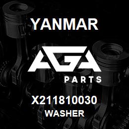 X211810030 Yanmar WASHER | AGA Parts