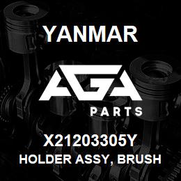 X21203305Y Yanmar HOLDER ASSY, BRUSH | AGA Parts