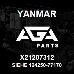 X21207312 Yanmar siehe 124250-77170 | AGA Parts