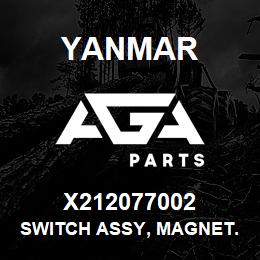 X212077002 Yanmar switch assy, magnet. n.m.l. | AGA Parts