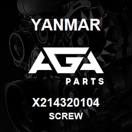 X214320104 Yanmar SCREW | AGA Parts