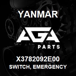X3782092E00 Yanmar switch, emergency | AGA Parts