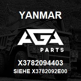 X3782094403 Yanmar siehe X3782092E00 | AGA Parts