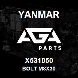 X531050 Yanmar bolt M8x30 | AGA Parts