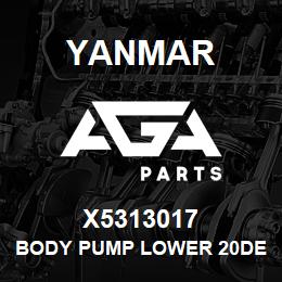 X5313017 Yanmar body pump lower 20DE | AGA Parts