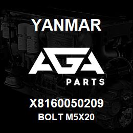 X8160050209 Yanmar bolt m5x20 | AGA Parts
