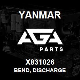 X831026 Yanmar bend, discharge | AGA Parts