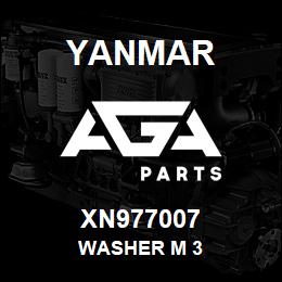 XN977007 Yanmar WASHER M 3 | AGA Parts