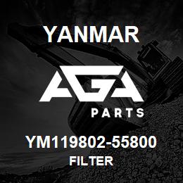 YM119802-55800 Yanmar FILTER | AGA Parts