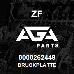 0000262449 ZF DRUCKPLATTE | AGA Parts