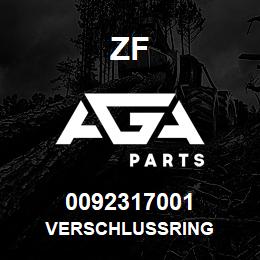 0092317001 ZF VERSCHLUSSRING | AGA Parts