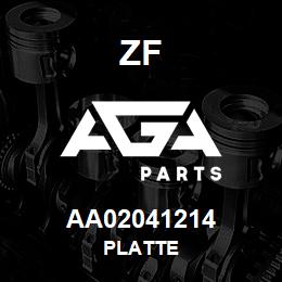 AA02041214 ZF PLATTE | AGA Parts